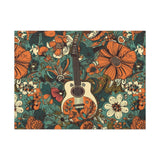 Floral Vintage 70's Inspired Guitar Canvas Gallery Wraps!