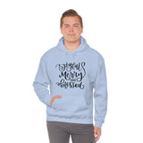 Joyful Merry Blessed Unisex Heavy Blend Hooded Sweatshirt! Winter Vibes!