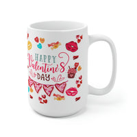 Happy Valentine's Day Ceramic Mug 15oz! Coffee Lovers, Cup of Joe, Gift Ideas! Spring Vibes!