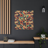 Vintage 70's Inspired Musical Notes Floral Canvas Gallery Wraps!