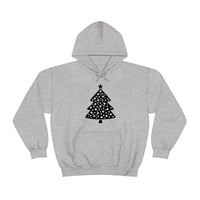 Christmas Tree Polka Dot Minimalistic Unisex Heavy Blend Hooded Sweatshirt! Winter Vibes!