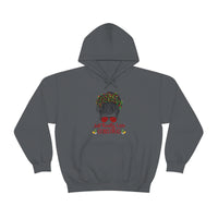 Just Really Love Christmas Bun Girl Unisex Heavy Blend Hooded Sweatshirt! Winter Vibes!