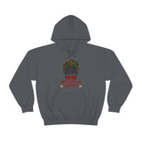 Just Really Love Christmas Bun Girl Unisex Heavy Blend Hooded Sweatshirt! Winter Vibes!