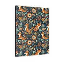 Vintage 70's Inspired Floral Foxy Canvas Gallery Wraps!