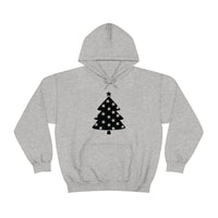 Star Christmas Tree Minimalistic Design Unisex Heavy Blend Hooded Sweatshirt! Winter Vibes!