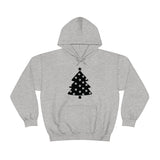 Star Christmas Tree Minimalistic Design Unisex Heavy Blend Hooded Sweatshirt! Winter Vibes!