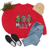 Rustic Military Merry Christmas Holiday Unisex Heavy Blend Crewneck Sweatshirt! Winter Vibes!