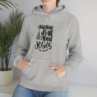 Christmas Is All About Jesus Unisex Heavy Blend Hooded Sweatshirt! Winter Vibes!