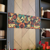 Vintage 70's Inspired Musical Notes Floral Canvas Gallery Wraps!