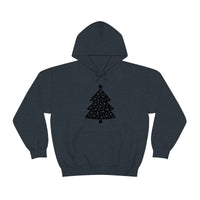 Christmas Tree Polka Dot Minimalistic Unisex Heavy Blend Hooded Sweatshirt! Winter Vibes!