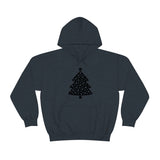 Christmas Tree Polka Dot Minimalistic Unisex Heavy Blend Hooded Sweatshirt! Winter Vibes!