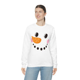 Snowman Grinning Side View Unisex Heavy Blend Crewneck Sweatshirt! Winter Vibes!