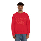 Kansas City Football Unisex Heavy Blend Crewneck Sweatshirt! Football Season!