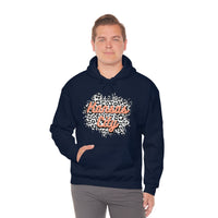 Kansas City Football Grey and Pink Leopard Print Unisex Heavy Blend Hooded Sweatshirt! Football Season!