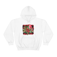 Buffalo Print Cardinal Holiday Unisex Heavy Blend Hooded Sweatshirt! Winter Vibes!