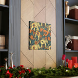 Vintage 70's Inspired Elephant Florals Canvas Gallery Wraps!