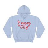 Kansas City Football Red Unisex Heavy Blend Hooded Sweatshirt! Football Season!