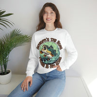 Grandpas The Name and Fishing is My Game Fathers Day Unisex Heavy Blend Crewneck Sweatshirt!