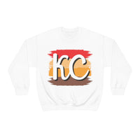 Kansas City Football Paint Stripe Vintage KC Unisex Heavy Blend Crewneck Sweatshirt! Football Season!