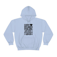 Coffee... Because Punching People is Frowned Upon! Unisex Heavy Blend Hooded Sweatshirt! Sarcastic Vibes!