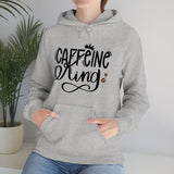 Caffeine King Unisex Heavy Blend Hooded Sweatshirt! Sarcastic Vibes!