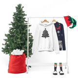 Christmas Tree Polka Dot Minimalistic Unisex Heavy Blend Hooded Sweatshirt! Winter Vibes!