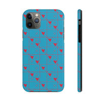 Valentines Day Tic Tac Toe Hearts Blue Tough Phone Cases, Case-Mate! Spring Vibes!