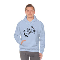 Ho Ho Ho Minimalistic Christmas Unisex Heavy Blend Hooded Sweatshirt! Winter Vibes!