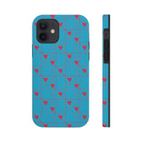 Valentines Day Tic Tac Toe Hearts Blue Tough Phone Cases, Case-Mate! Spring Vibes!