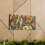 Vintage 70's Inspired Elephant Florals Canvas Gallery Wraps!