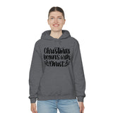 Christmas Begins With Christ Unisex Heavy Blend Hooded Sweatshirt! Winter Vibes!