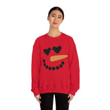 Snowman Heart Eyes Unisex Heavy Blend Crewneck Sweatshirt! Winter Vibes!