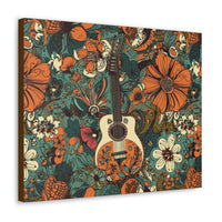 Floral Vintage 70's Inspired Guitar Canvas Gallery Wraps!