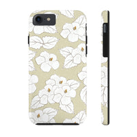 Crème Hibiscus Floral Tough Phone Cases, Case-Mate! Summer Vibes!