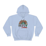 Merry Christmas Sunflower Holiday Unisex Heavy Blend Hooded Sweatshirt! Winter Vibes!