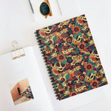 Vintage 70's Musical Notes Floral Spiral Journal!