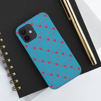 Valentines Day Tic Tac Toe Hearts Blue Tough Phone Cases, Case-Mate! Spring Vibes!