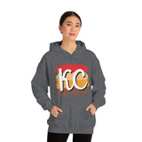 Kansas City Football Paint Stripe KC Unisex Heavy Blend Hooded Sweatshirt! Football Season!