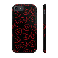 Valentines Day Candy Hearts Red and Black Tough Phone Cases, Case-Mate! Spring Vibes!