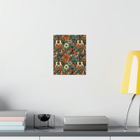 Vintage 70's Inspired Guitars Florals  Premium Matte Vertical Posters!