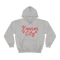 Kansas City Football Red Unisex Heavy Blend Hooded Sweatshirt! Football Season!