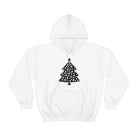 Christmas Tree Polka Dot Minimalistic Unisex Heavy Blend Hooded Sweatshirt! Winter Vibes!