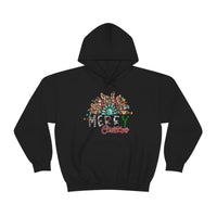 Merry Christmas Sunflower Holiday Unisex Heavy Blend Hooded Sweatshirt! Winter Vibes!