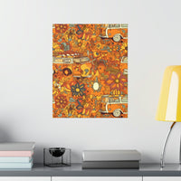 Vintage 70's Inspired Floral Van Life Premium Matte Vertical Posters!