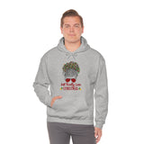 Just Really Love Christmas Bun Girl Unisex Heavy Blend Hooded Sweatshirt! Winter Vibes!