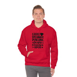 Coffee... Because Punching People is Frowned Upon! Unisex Heavy Blend Hooded Sweatshirt! Sarcastic Vibes!