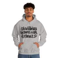 Christmas Begins With Christ Unisex Heavy Blend Hooded Sweatshirt! Winter Vibes!