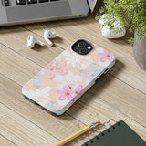 Pink Floral Hibiscus Flowers Tough Phone Cases, Case-Mate! Summer Vibes!