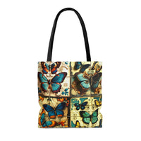 Vintage 70's Inspired Butterfly Quilt Pattern Tote Bag!