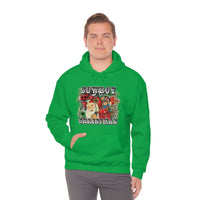 Rustic Cowboy Christmas Holiday Unisex Heavy Blend Hooded Sweatshirt! Winter Vibes!